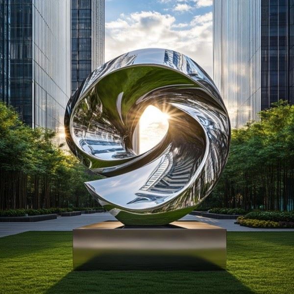 Mirror Stainless Steel Sculpture